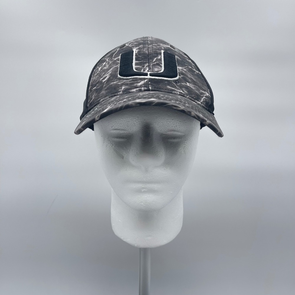 Top of the World Miami Hurricanes OneFit Cap Black Marble NCAA Stretch Fit Hat